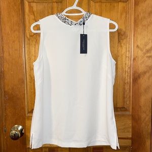 White Tommy Hilfiger sleeveless blouse